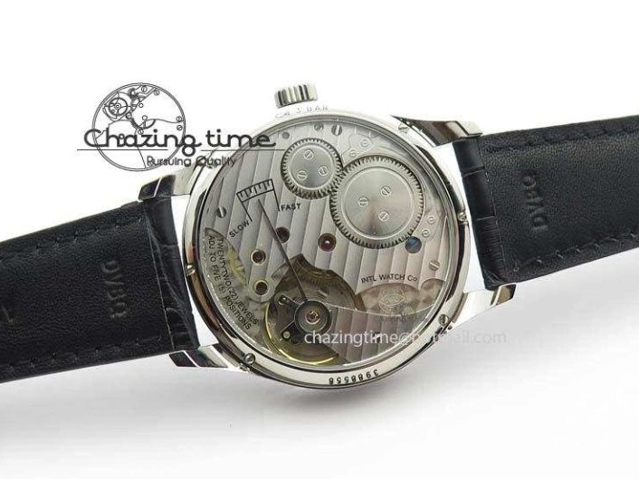 MIROTIME 0513 Portuguese IW544404 SS Gray Dial On Black Leather Strap A Practical 7259